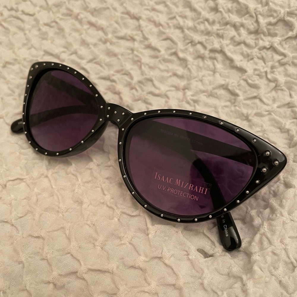 NWT Isaac Mizrahi Studded Cat Eye Sunglasses